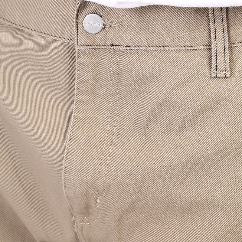 мужские бежевые брюки Carhartt WIP Double Front Pants I029770-tanami - цена, описание, фото 2